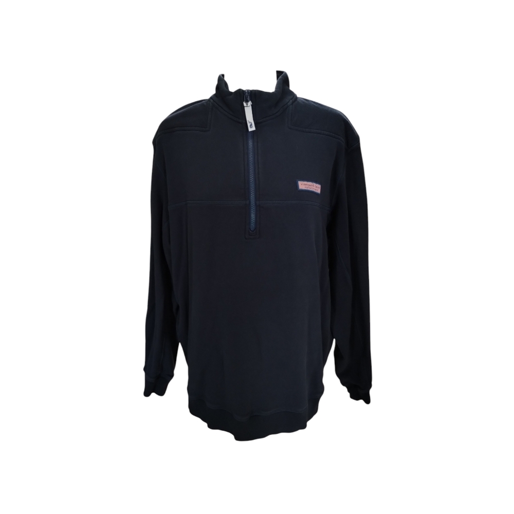 Vineyard Vines By Shep & Ian Navy Quarter-Zip Pullover Size L